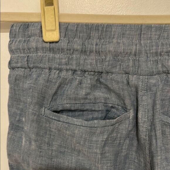 Athleta Casual Blue Denim Linen Jogger Pants size 6 - Picture 11 of 13